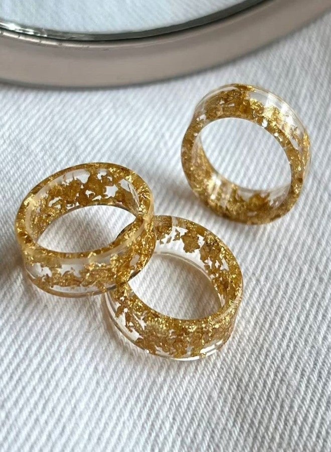 GSWC Gold & Silver Foil Flakes for Resin Jewelry Making, Acrylic Painting, Nail Art, Sticky Clay, Photo Frame, Arts - 3g (Gold) - Image 4